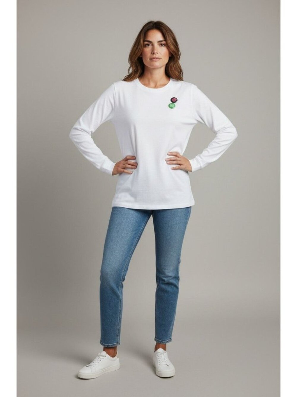 Juicy Couture Women's White Tee Top 'Give Me Candy' with Buttons - Medium New - Picture 1 of 6